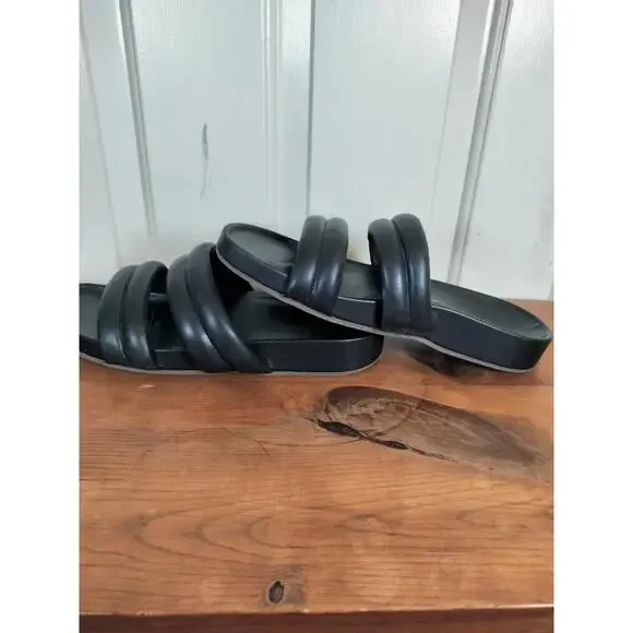 Vionic Mayla Black Puffer Strap Slide Sandals - Women's Size 11 - Picture 4 of 8